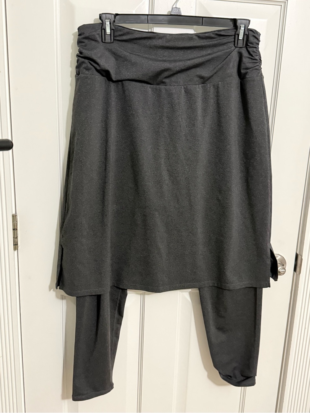 Charcoal Grey/Gray skirted leggings set XXL